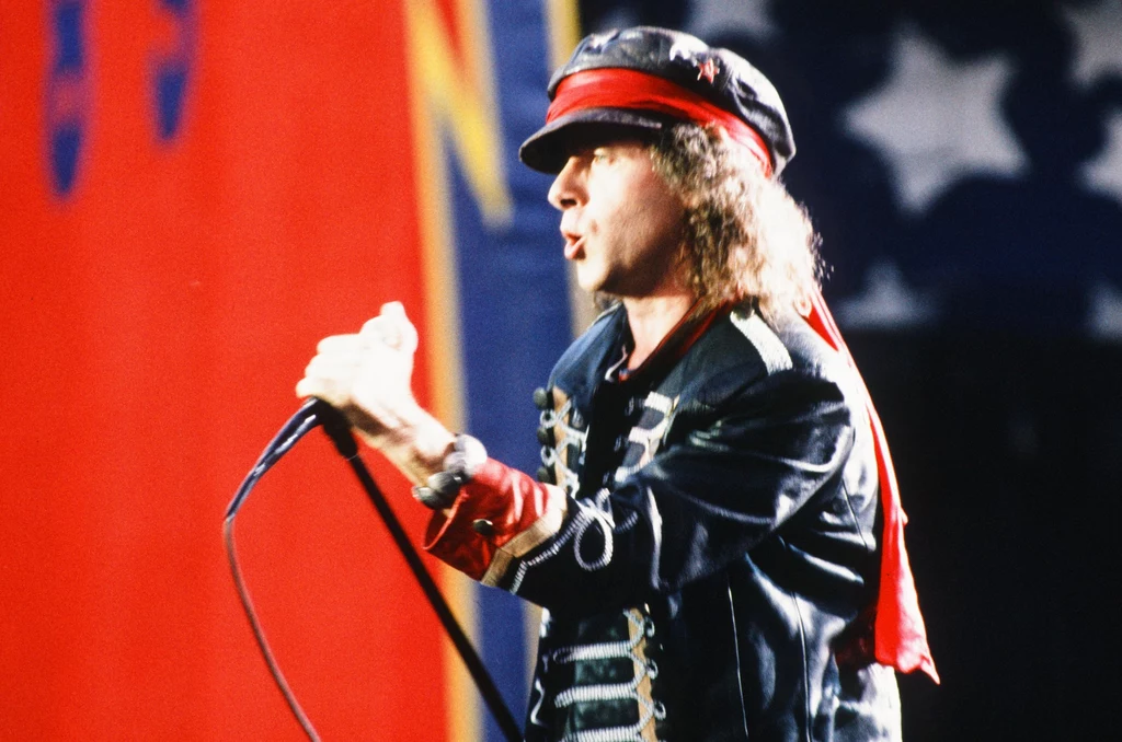 Klaus Meine (Scorpions) podczas Moscow Music Peace Festival w 1989 roku