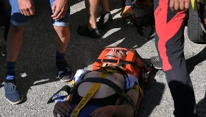 Kolarz został przetransportowany do szpitala
