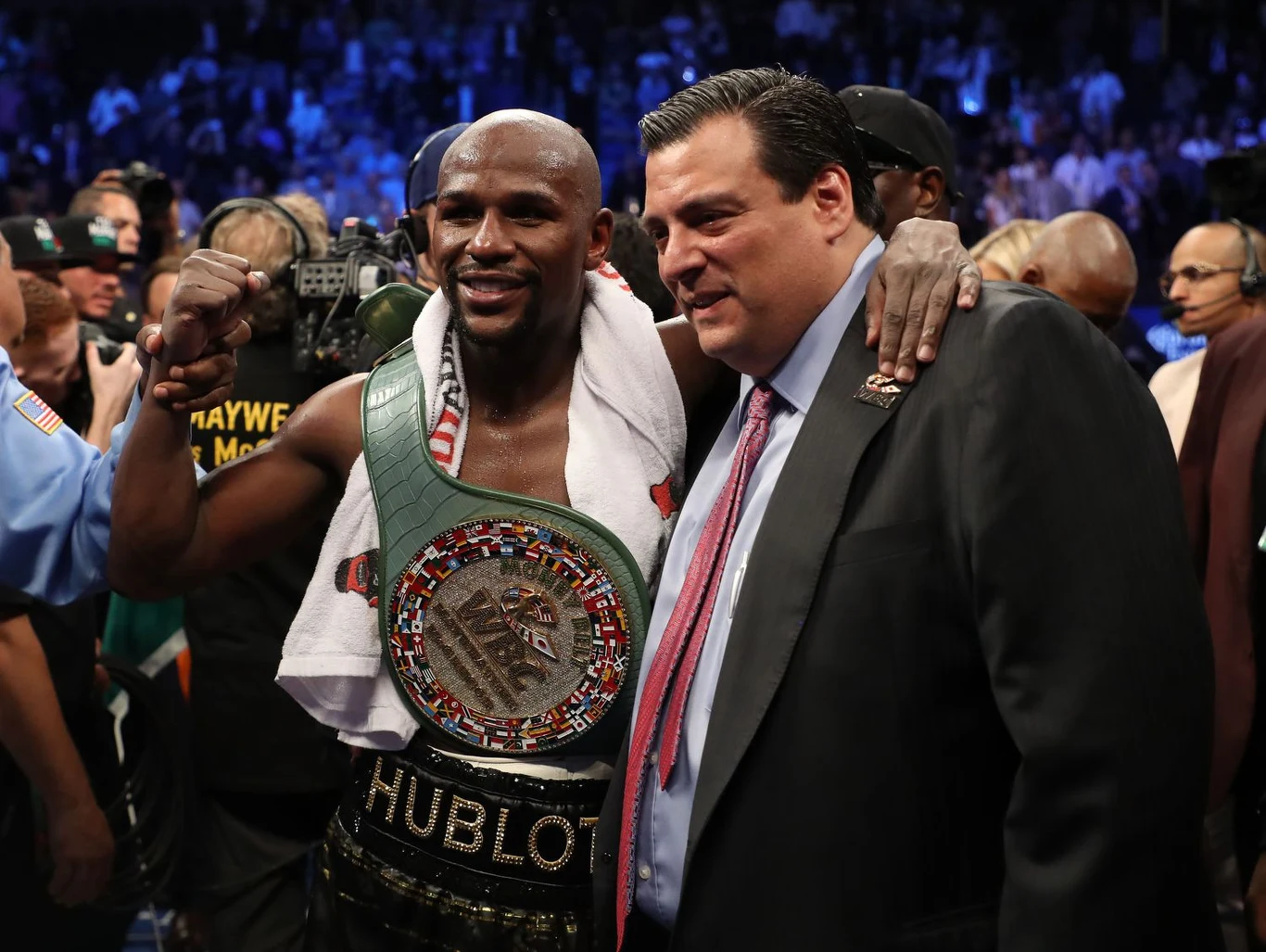Floyd Mayweather jr i prezydent WBC Mauricio Sulaiman