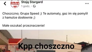 Na stacji "doszło do uszkodzenia pojazdu służbowego BMW"