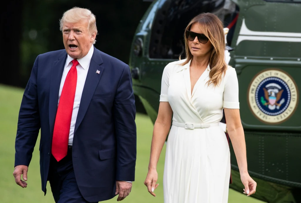 Melania i Donald Trumpowie