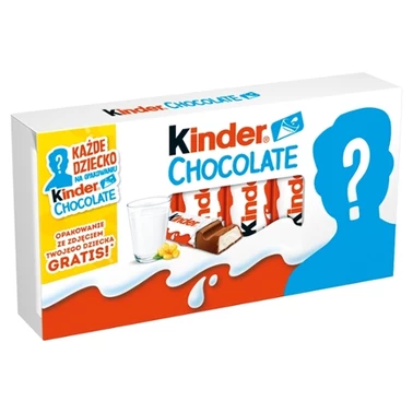Kinder Chocolate Batonik z mlecznej czekolady z nadzieniem mlecznym 100 g (8 sztuk) - 8