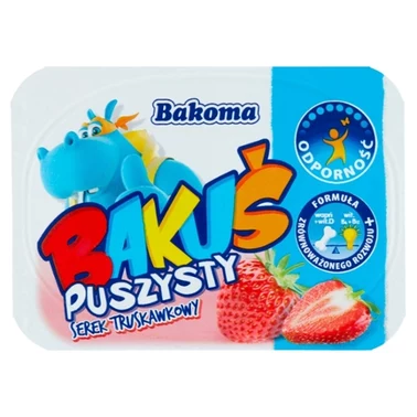 Bakoma Bakuś Puszysty serek truskawkowy 90 g - 7