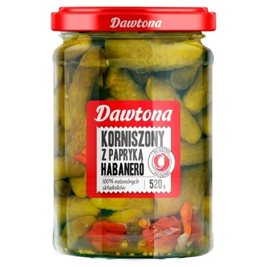 Dawtona Korniszony z papryką habanero 520 g - 1