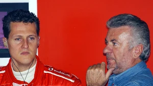 Michael Schumacher (z lewej) i jego były agent Willi Weber