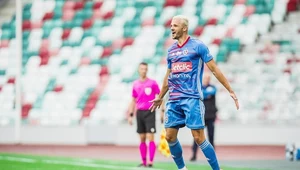 Patryk Lipski cieszy się ze zdobytej bramki