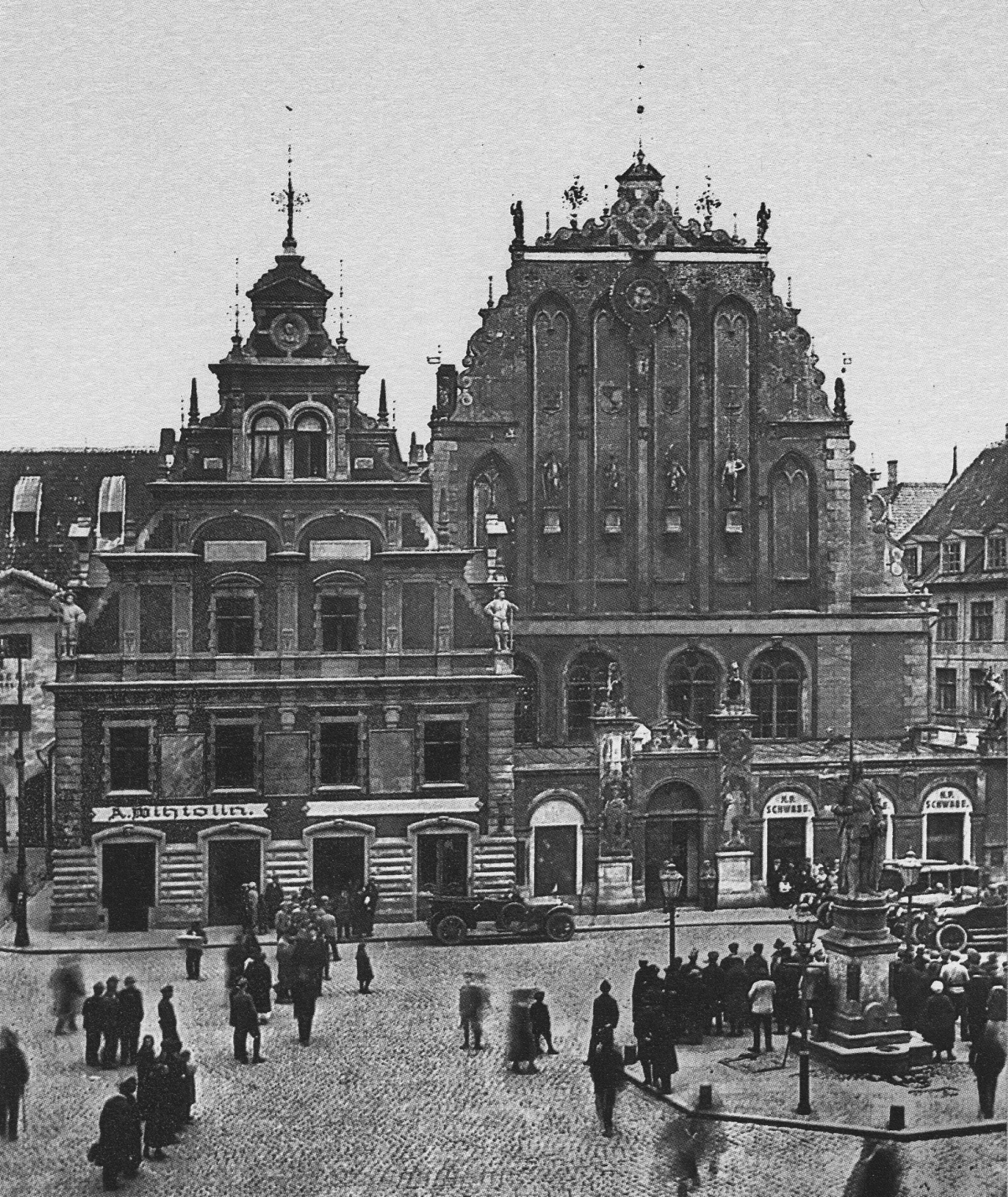 Pałac Czarnogłowych w Rydze, miejsce rokowań, reprodukcja Pałac Czarnogłowych w Rydze, miejsce rokowań, reprodukcja