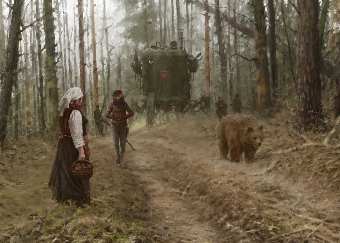 Mógłbyś przybliżyć w jaki sposób doszło do twojej współpracy ze studiem deweloperskim z Bremy? Kto pierwszy "zagadał" i w jaki sposób stanęło na tym, że gra będzie strategią czasu rzeczywistego? - Pierwsze oferty od różnych deweloperów i firm związanych z branżą gier komputerowych, zacząłem dostawać chwilę po sukcesie gryplanszowej "Scythe", czyli w 2015 roku. King Art Games zaproponowało najlepsze warunki, duży szacunek do mnie jako autora świata i plan na to, jak ta gra miałby wyglądać. Mieli za sobą już kilka udanych produkcji, w tym gry przygodowe, RPG i strategię. Zdecydowałem się więc na współpracę z deweloperem z Bremy, w 2016 podpisaliśmy umowę i prace na grą ruszyły. To, że będziemy to gra RTS (strategia czasu rzeczywistego - red.) uzgodniliśmy wspólnie. - Wiedzieliśmy, że studio jest zbyt małe i nie uda się od razu wystartować z rozbudowanym tytułem z otwartym światem, który mógłbym rywalizować z topowymi tytułami innych pierwszoligowych deweloperów. Natomiast zarówno ja, jak i założyciele King Art Games, jesteśmy wielkimi fanami RTS-ów, a w szczególności fabularnych kampanii dla jednego gracza, zatem padło na to, że pierwszą grą w uniwersum 1920+ będzie gra strategiczna. Potem była kampania crowfundingowa. Gra zebrała ponad milion euro, a gracze w ankiecie zdecydowali, że najbardziej chcieliby zobaczyć coś pomiędzy wspomnianym "Warcraftem III" (świetna kampania fabularna, bohaterowie, klimat) i mechaniką znaną z "Company of Heroes".