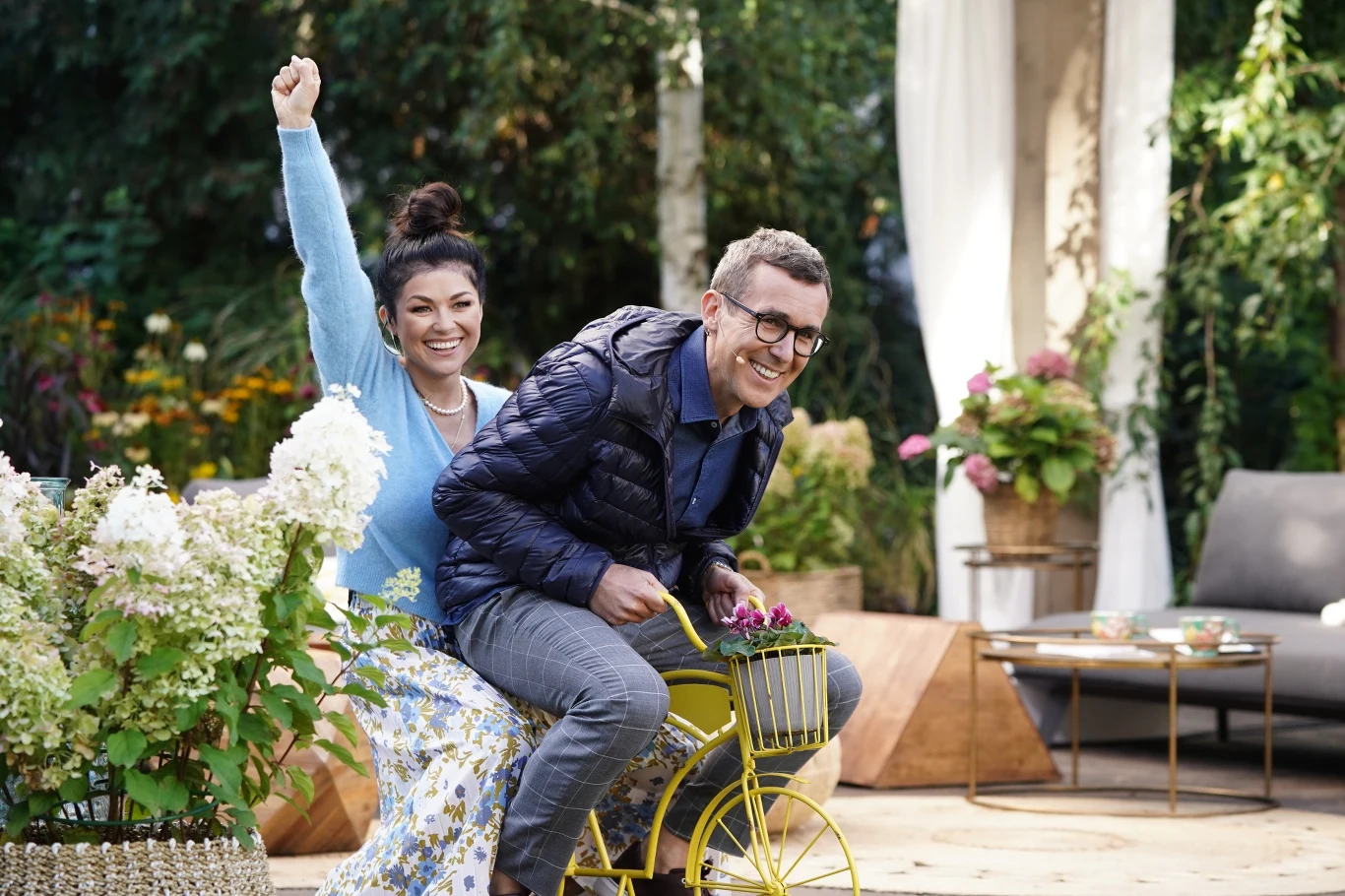 Katarzyna Cichopek i Maciej Kurzajewski podczas prowadzenia "Pytanie na śniadanie"