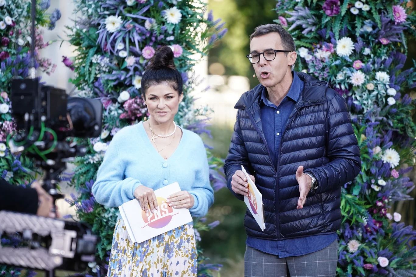 Katarzyna Cichopek i Maciej Kurzajewski podczas prowadzenia "Pytanie na śniadanie"