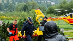 Służby pracujące na miejscu tragedii 
