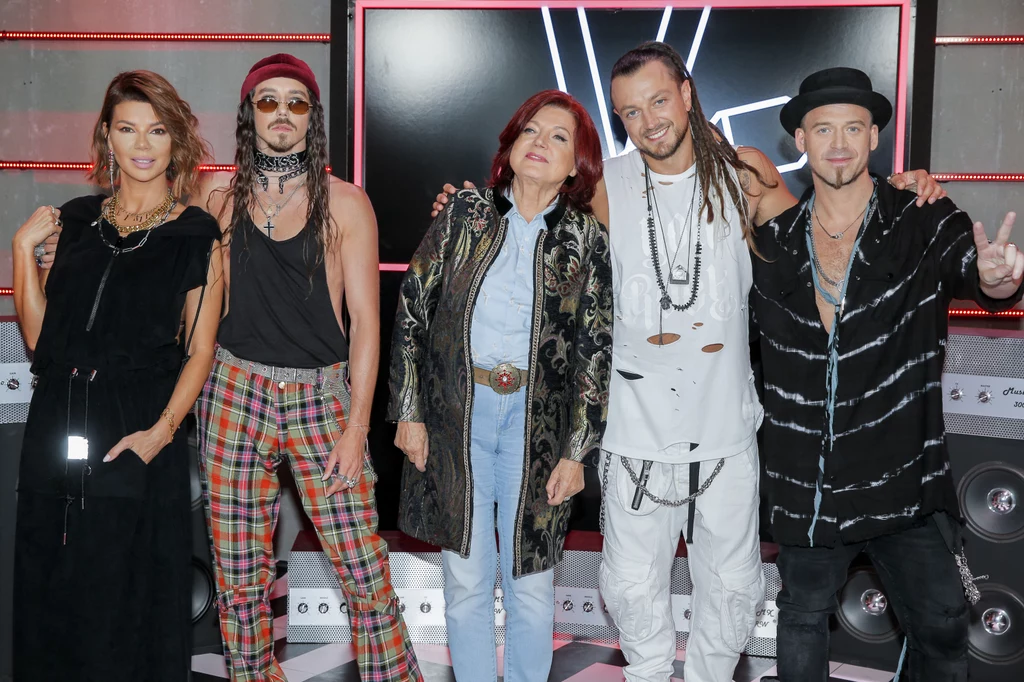 Nowe jury 11. edycji "The Voice of Poland" w komplecie: od lewej Edyta Górniak, Michał Szpak, Urszula Dudziak, Baron i Tomson