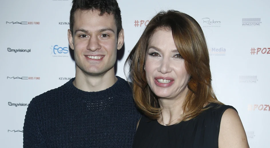 Grażyna Wolszczak z synem Grażyna Wolszczak z synem