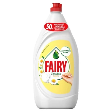 Fairy Skóra wrażliwa Chamomile & Vitamin E Płyn do mycia naczyń, delikatny dla skóry 1350 ML - 5