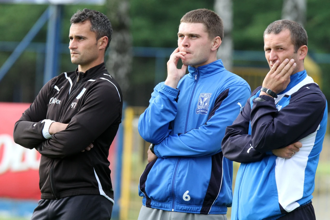 Sztab szkoleniowy juniorów starszych Lecha Poznań. Od lewej: Dominik Kubiak, Hubert Wędzonka, Przemysław Bereszyński Sztab szkoleniowy juniorów starszych Lecha Poznań. Od lewej: Dominik Kubiak, Hubert Wędzonka, Przemysław Bereszyński