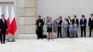 Rodzina Brodów z Andrzejem Dudą w Pałacu Prezydenckim w sierpniu 2020 r.