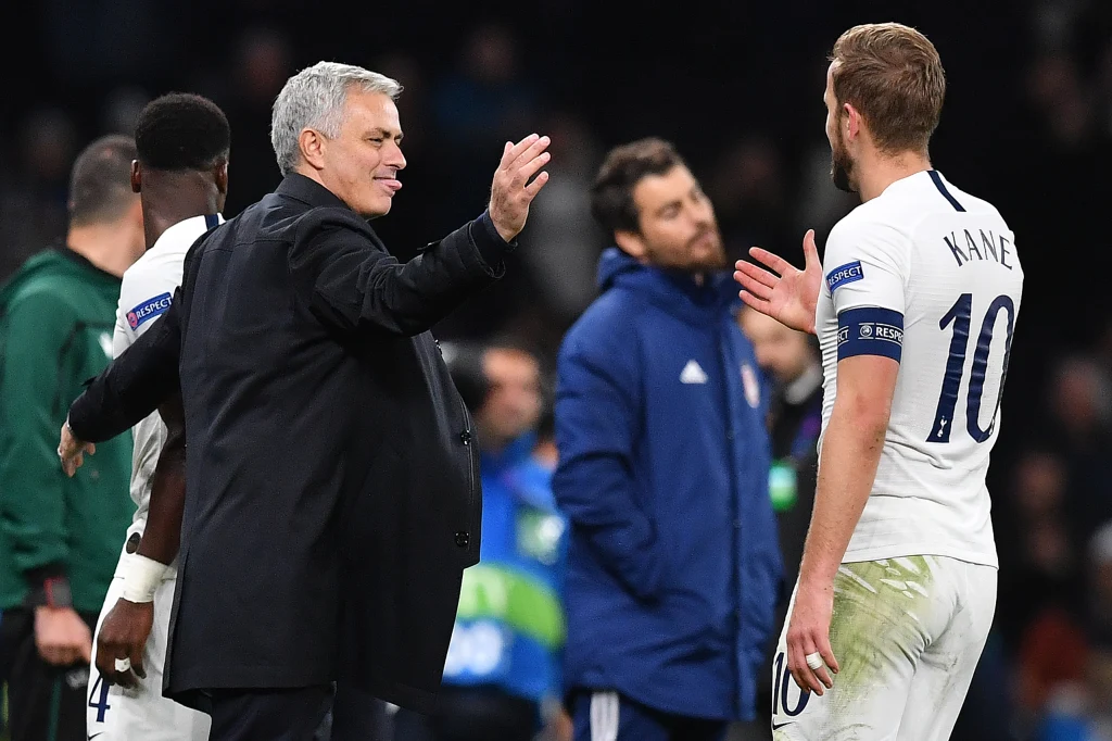 Jose Mourinho i Harry Kane Jose Mourinho i Harry Kane
