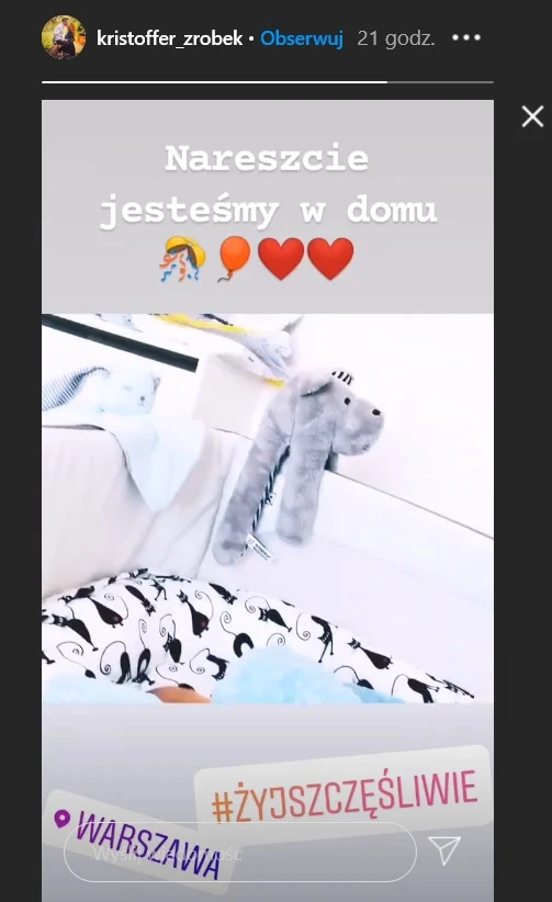 Krzysztof radosną nowiną podzielił się w mediach społecznościowych Krzysztof radosną nowiną podzielił się w mediach społecznościowych