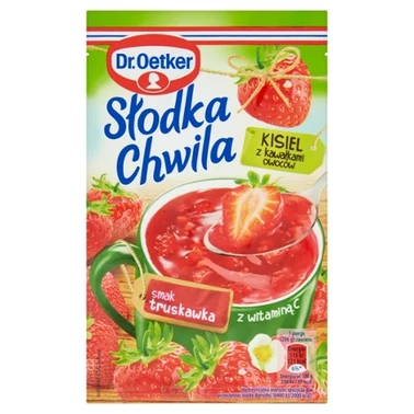 Dr. Oetker Słodka Chwila Kisiel z kawałkami owoców smak truskawka 31,5 g - 2