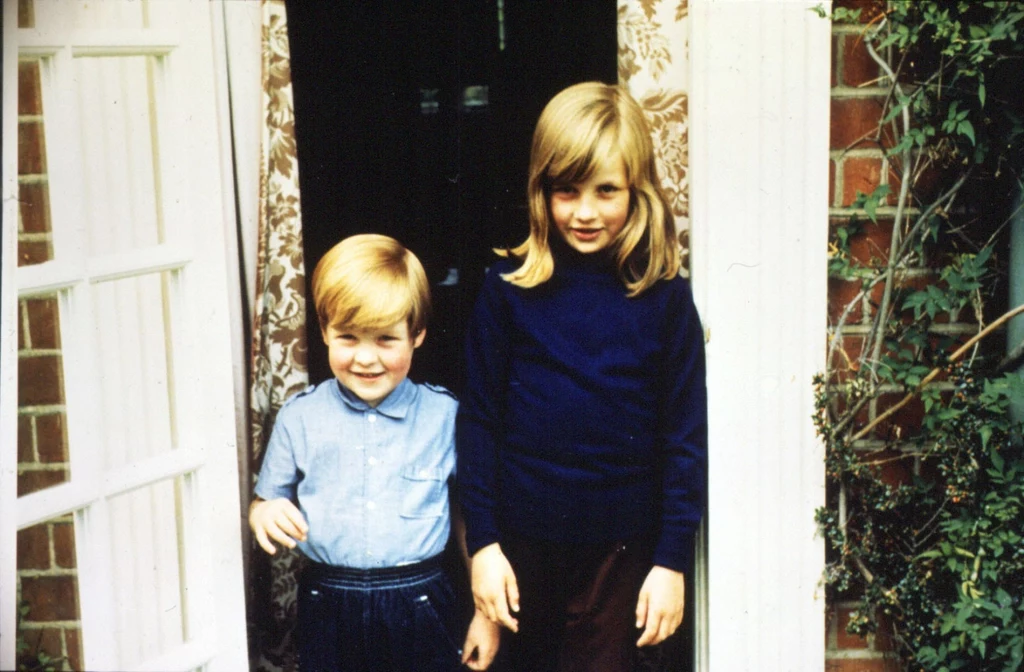 Księżna Diana z bratem Charlesem