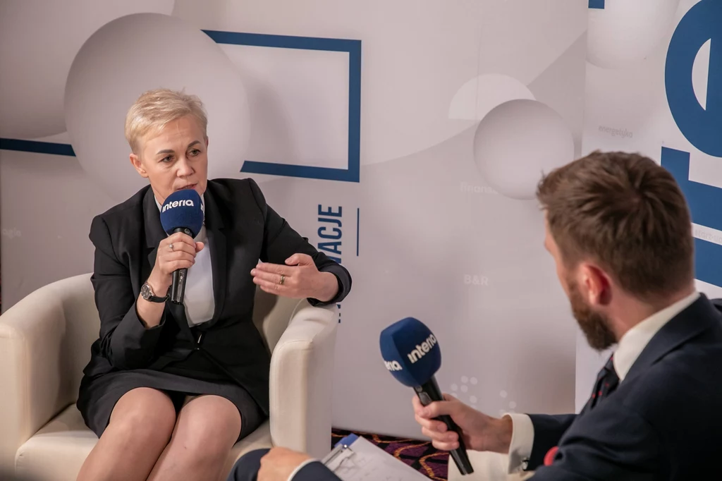 Beata Daszyńska-Muzyczka, prezes Banku Gospodarstwa Krajowego w studiu Interii