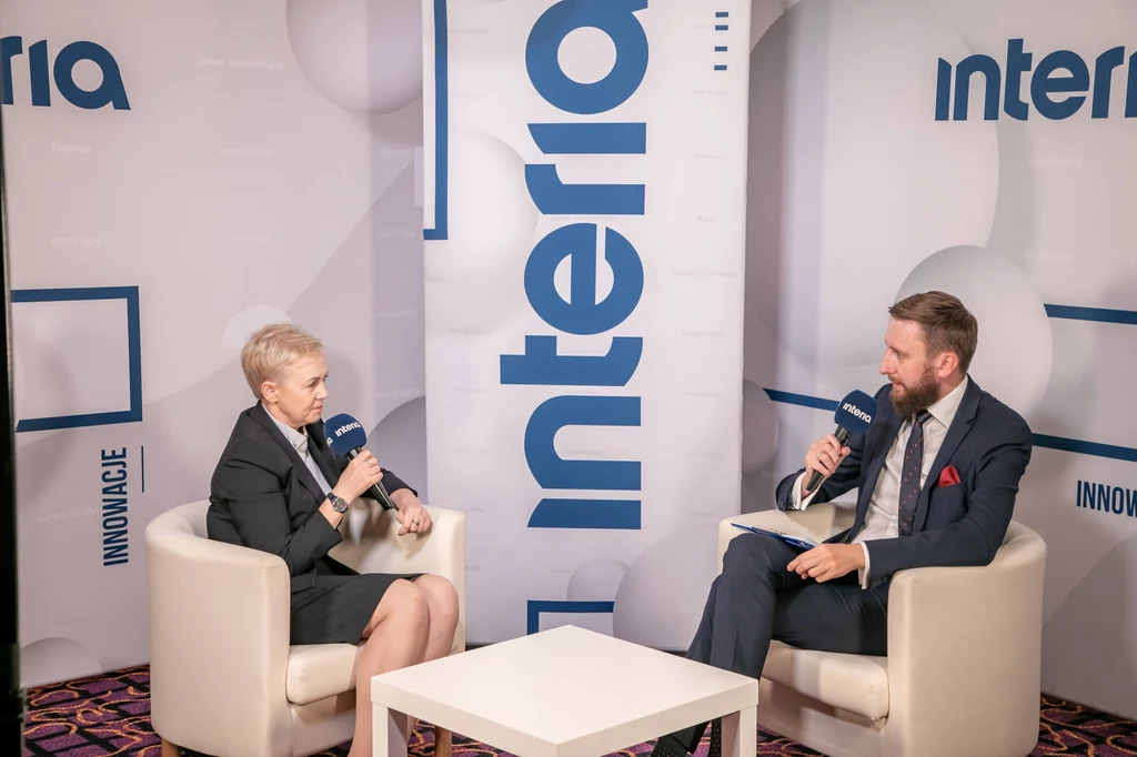 Beata Daszyńska-Muzyczka, prezes Banku Gospodarstwa Krajowego w studiu Interii