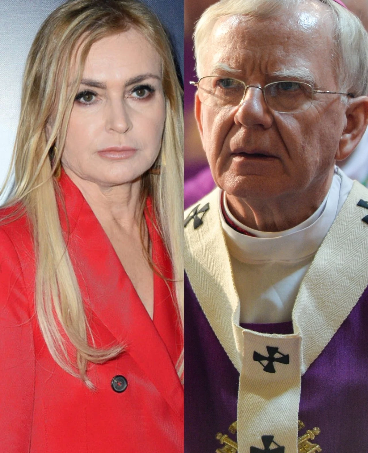 Monika Olejnik i Arcybiskup Marek Jędraszewski Monika Olejnik i Arcybiskup Marek Jędraszewski