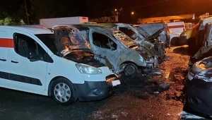 Bielsko-Biała: Pożar samochodów dostawczych