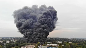 Pożar składowiska odpadów w sosnowieckiej dzielnicy Radocha, zdjęcie z 16 września