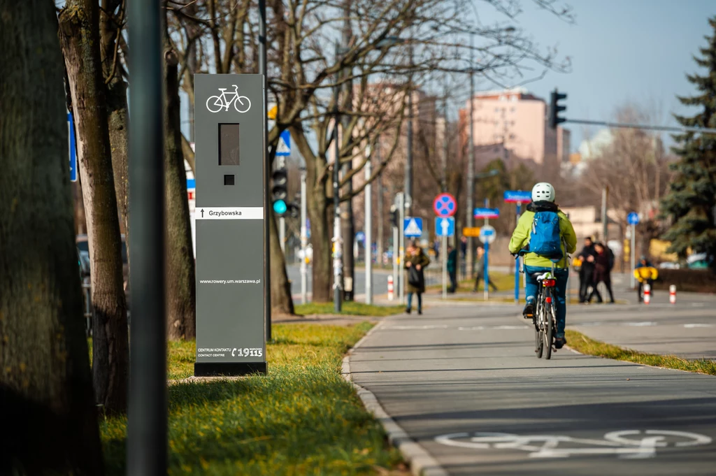 Totem przy drodze rowerowej / Fot: ZDM