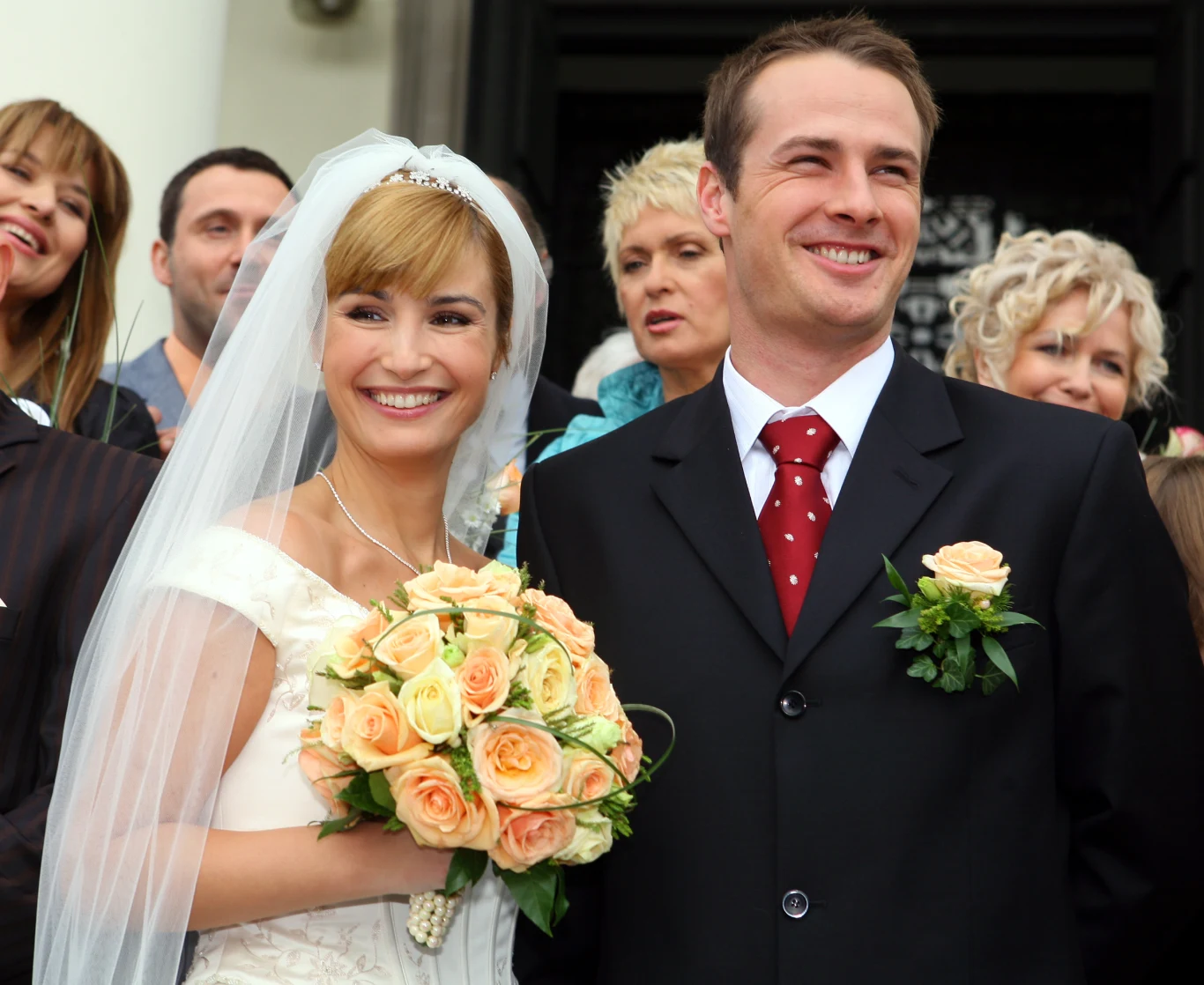 Joanna Brodzik i Paweł Małaszyński na planie serialu "Magda M" Joanna Brodzik i Paweł Małaszyński na planie serialu "Magda M"