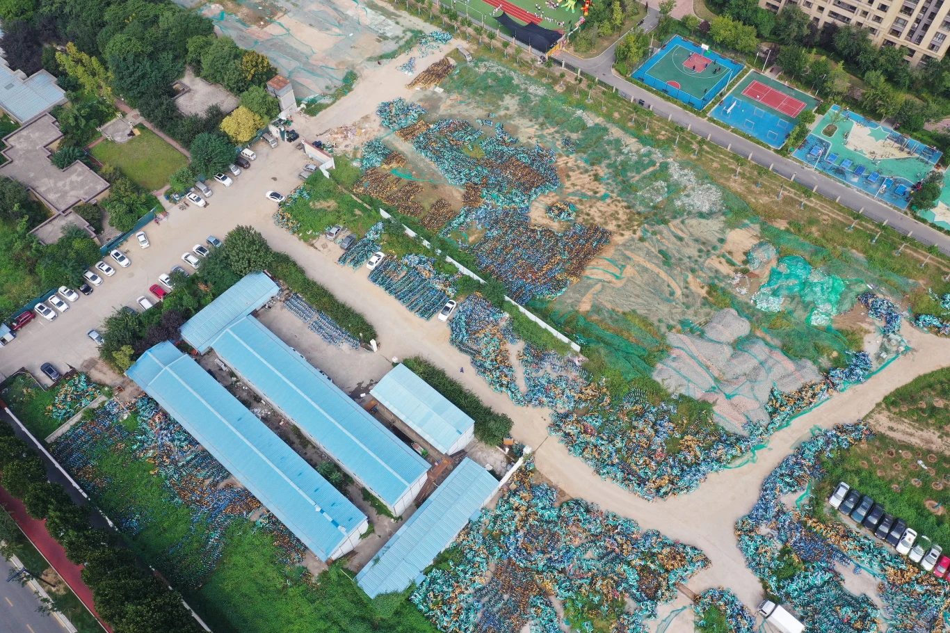 Cmentarzysko rowerów w chińskim mieście Xi'an