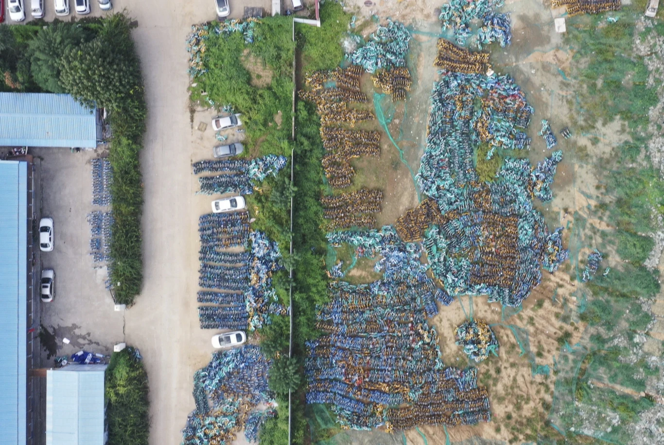 Cmentarzysko rowerów w chińskim mieście Xi'an