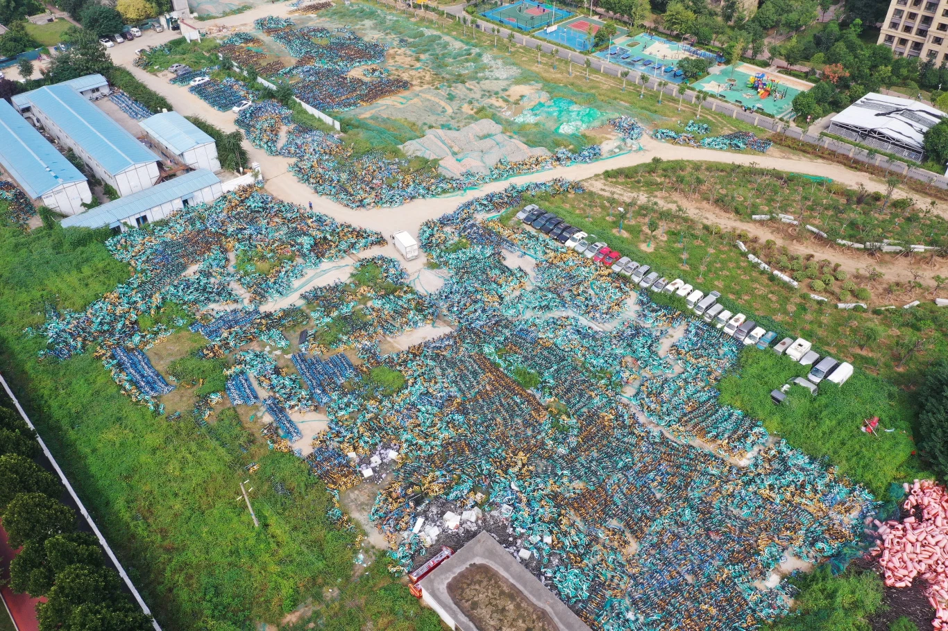 Cmentarzysko rowerów w chińskim mieście Xi'an