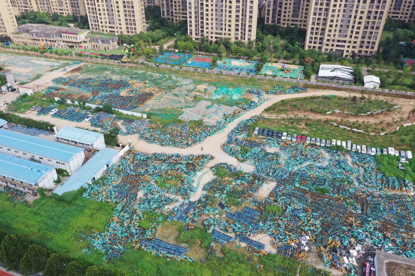 Cmentarzysko rowerów w chińskim mieście Xi'an