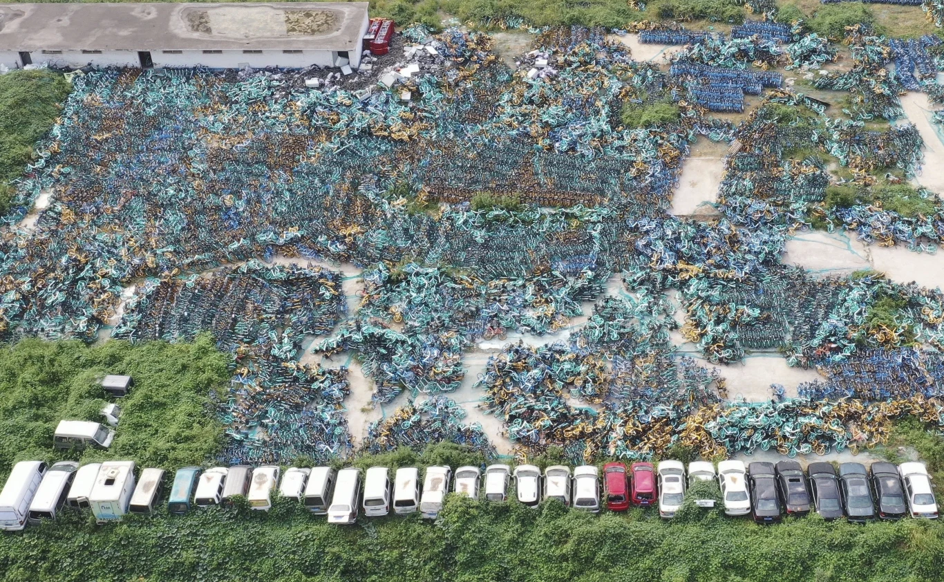 Cmentarzysko rowerów w chińskim mieście Xi'an