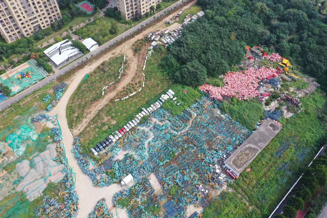 Cmentarzysko rowerów w chińskim mieście Xi'an