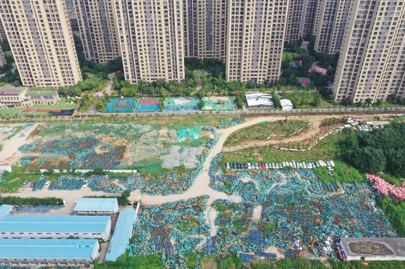 Cmentarzysko rowerów w chińskim mieście Xi'an