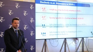 Rafał Trzaskowski na konferencji prasowej