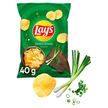 Lay's Chipsy ziemniaczane o smaku zielonej cebulki 40 g - 2