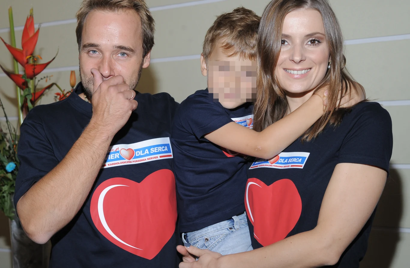 Łukasz Nowicki z synem i Haliną Mlynkovą (2010)