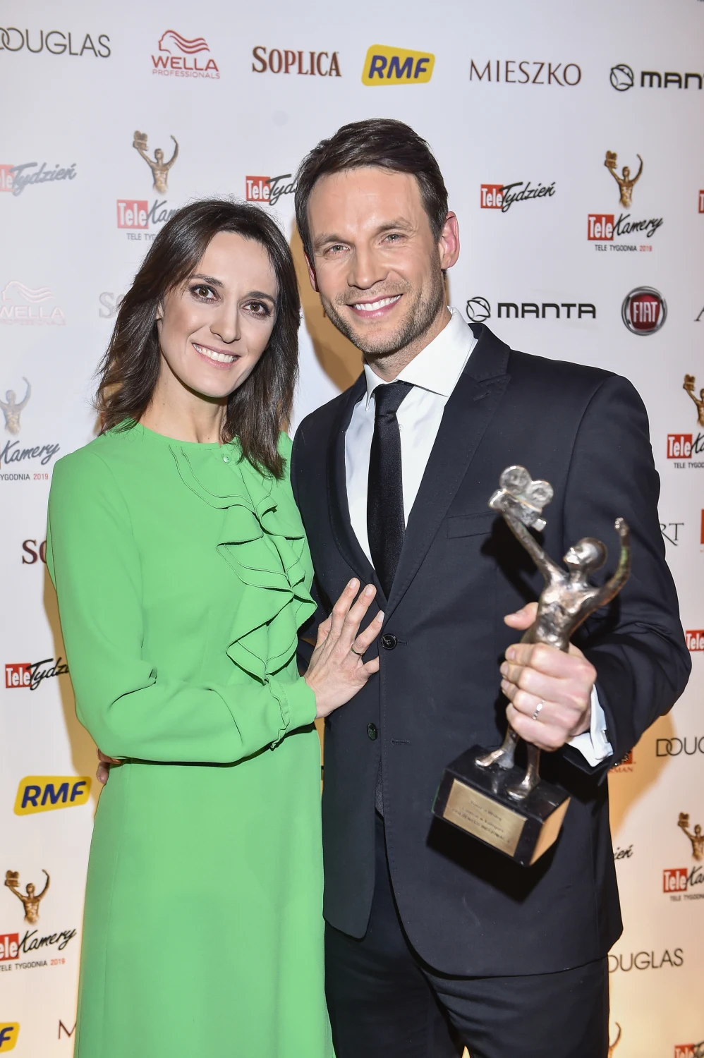 Tomasz Wolny z żoną Agatą