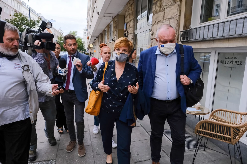 Urszula Augustyn po spotkaniu władz PO. Urszula Augustyn po spotkaniu władz PO.