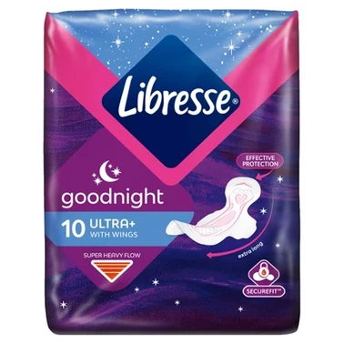 Libresse Ultra Goodnight Flex System Podpaski 10 sztuk - 0