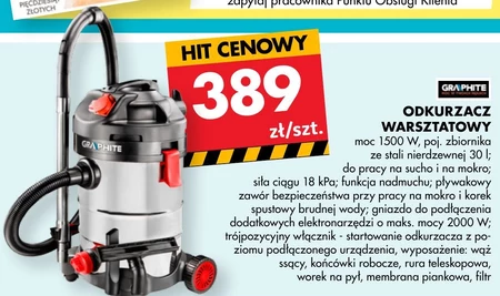 Odkurzacz warsztatowy Graphite