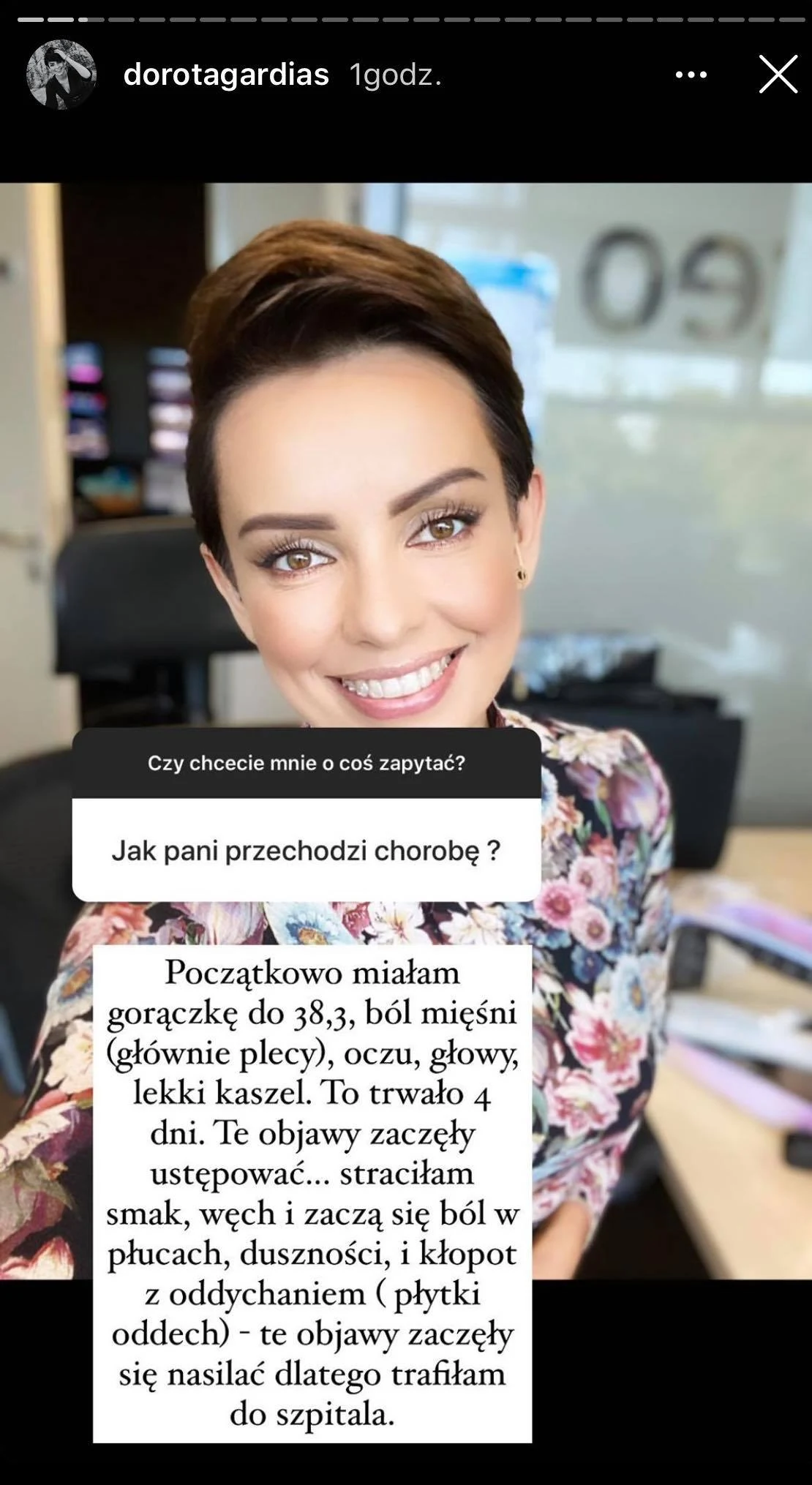 Dorota Gardias opowiedziała o przebiegu choroby Dorota Gardias opowiedziała o przebiegu choroby