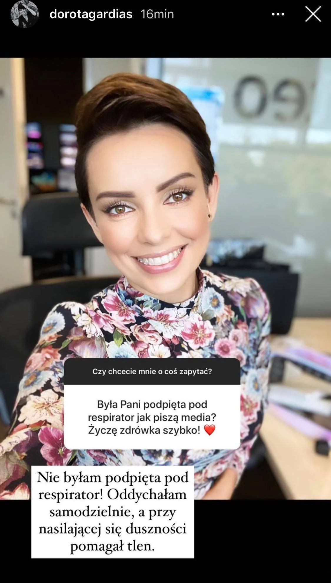 Gardias nie była podpięta pod respirator Gardias nie była podpięta pod respirator