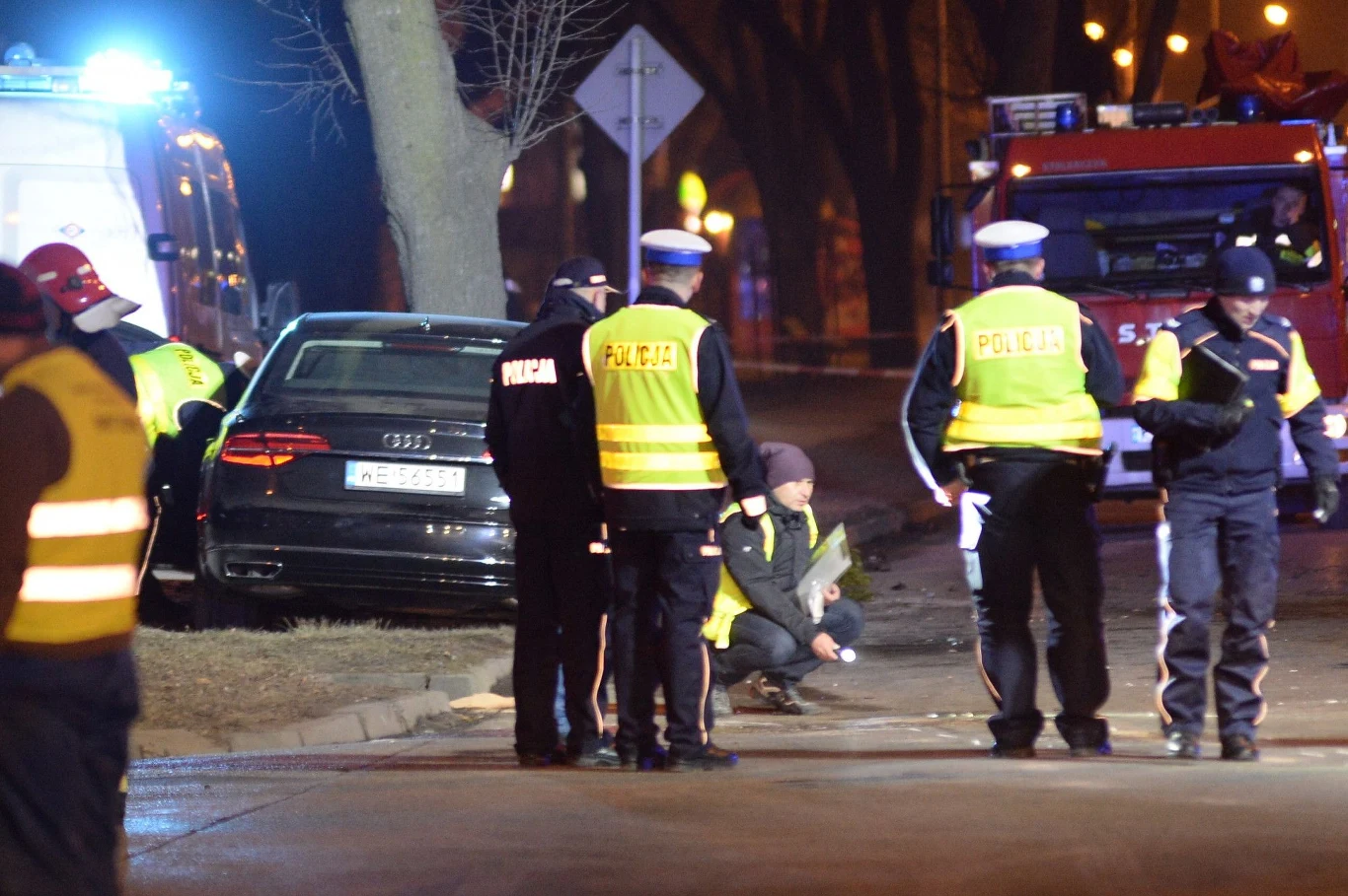 Audi A8L Security rozbite przez SOP
