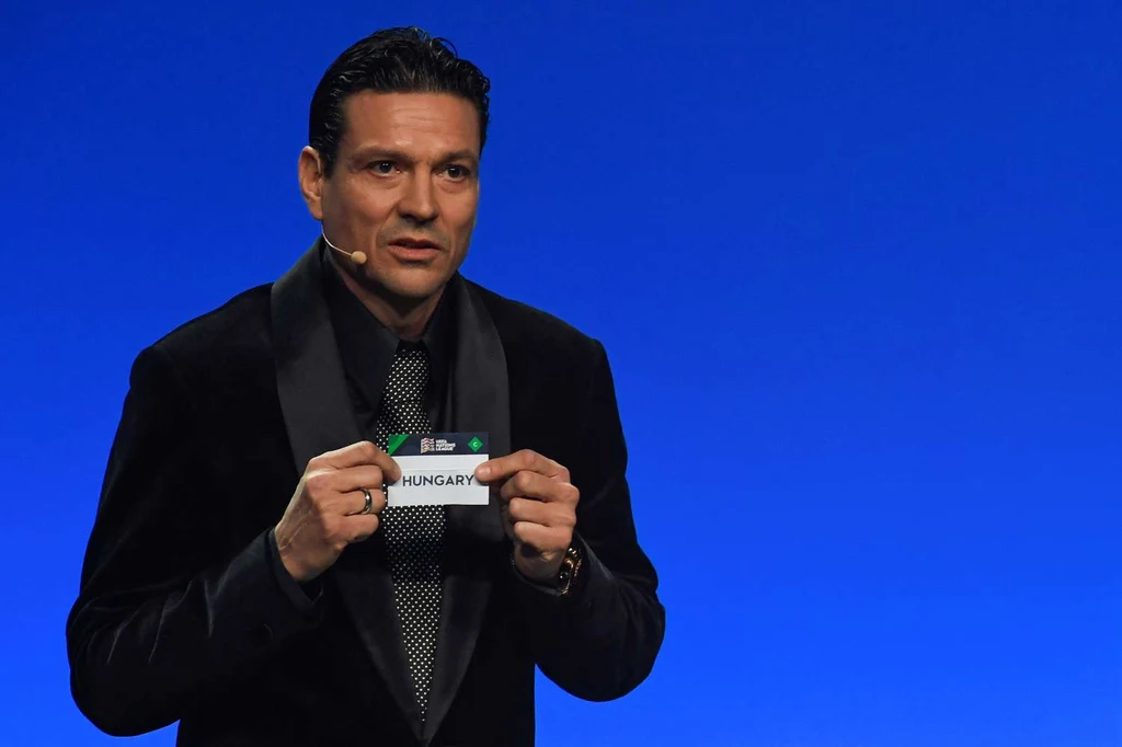 Jari Litmanen podczas losowania grup Ligi Narodów w 2018 roku Jari Litmanen podczas losowania grup Ligi Narodów w 2018 roku