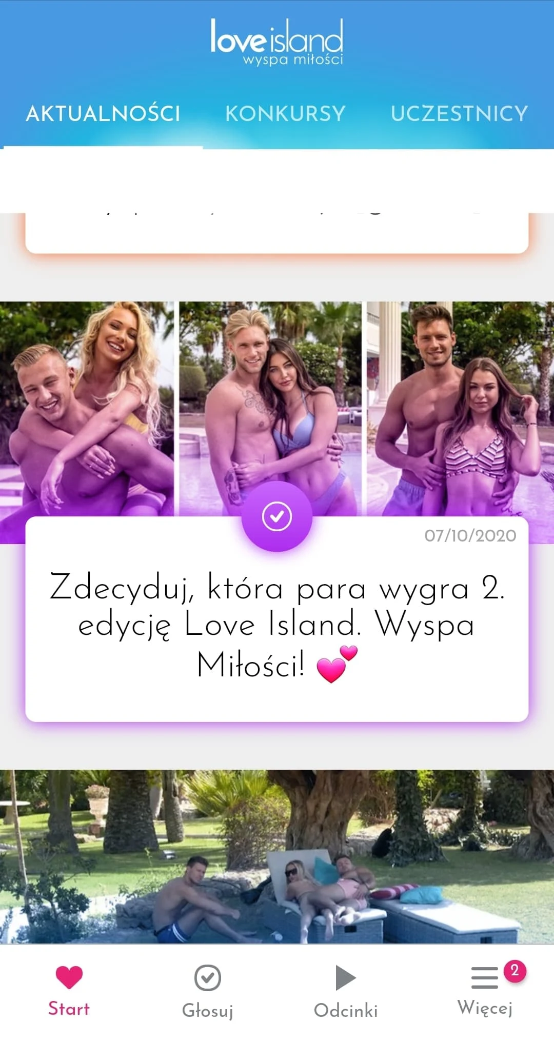Pobierz bezpłatną aplikację "Wyspa miłości" i zdecyduj, kto ma wygrać program!  Pobierz bezpłatną aplikację "Wyspa miłości" i zdecyduj, kto ma wygrać program!